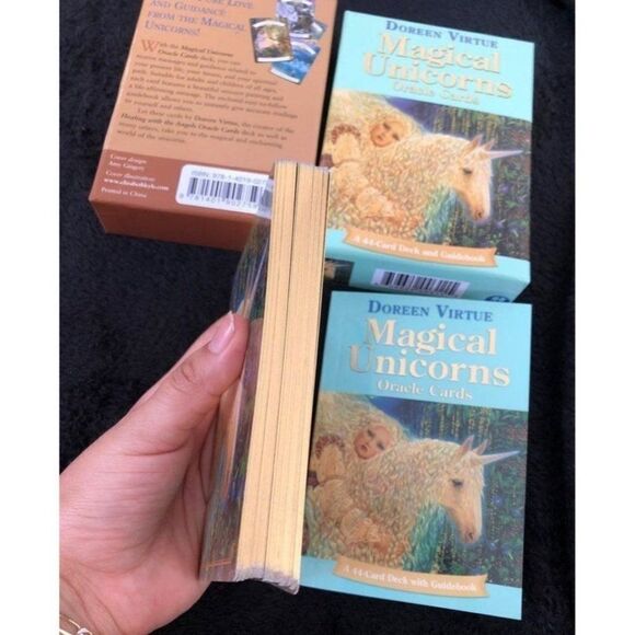 OOP Magical Unicorns Oracle Tarot Cards Doreen Virtue - Picture 2 of 2